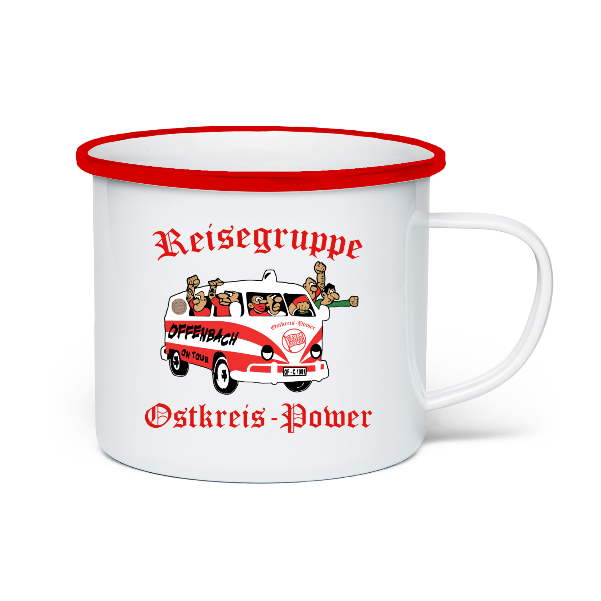 Emaille-Becher "OKP" Reisegruppe