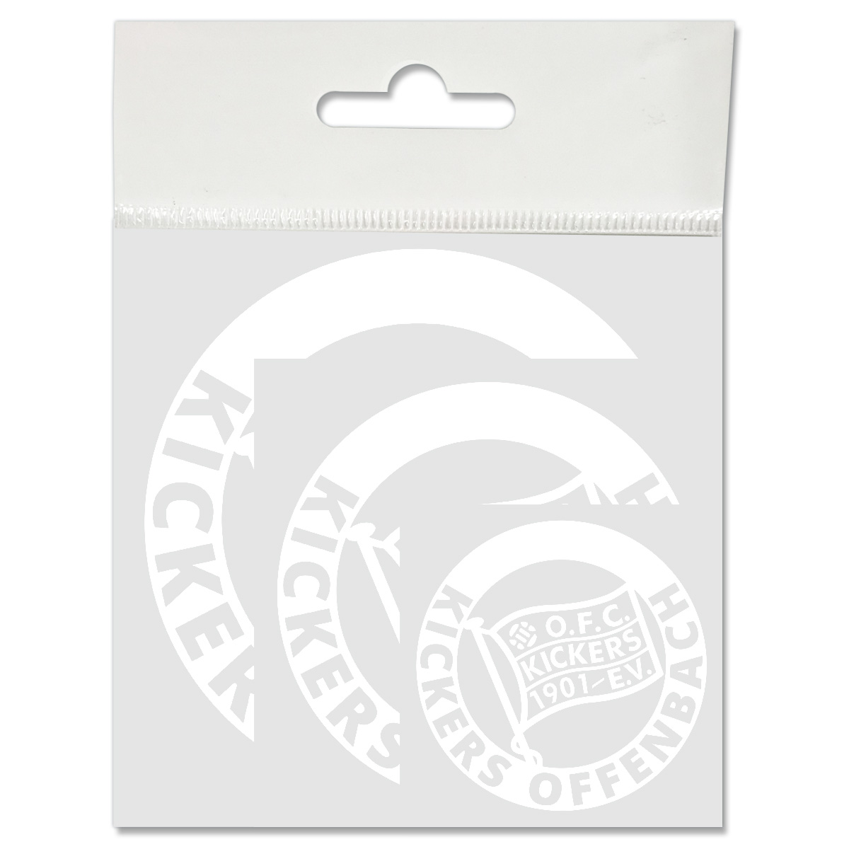 Aufkleber 3er-Set Weiß